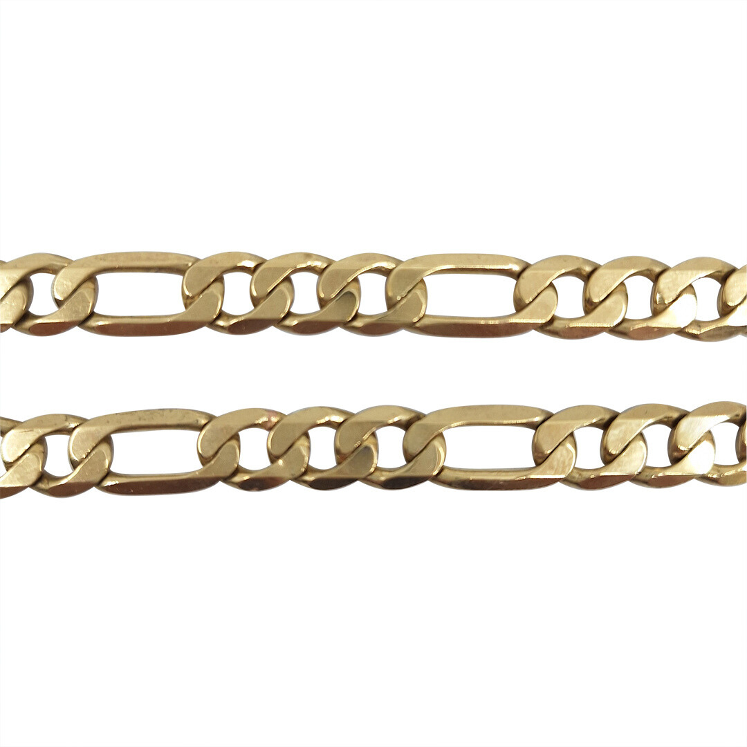 9ct Yellow Gold Figaro Chain 18"