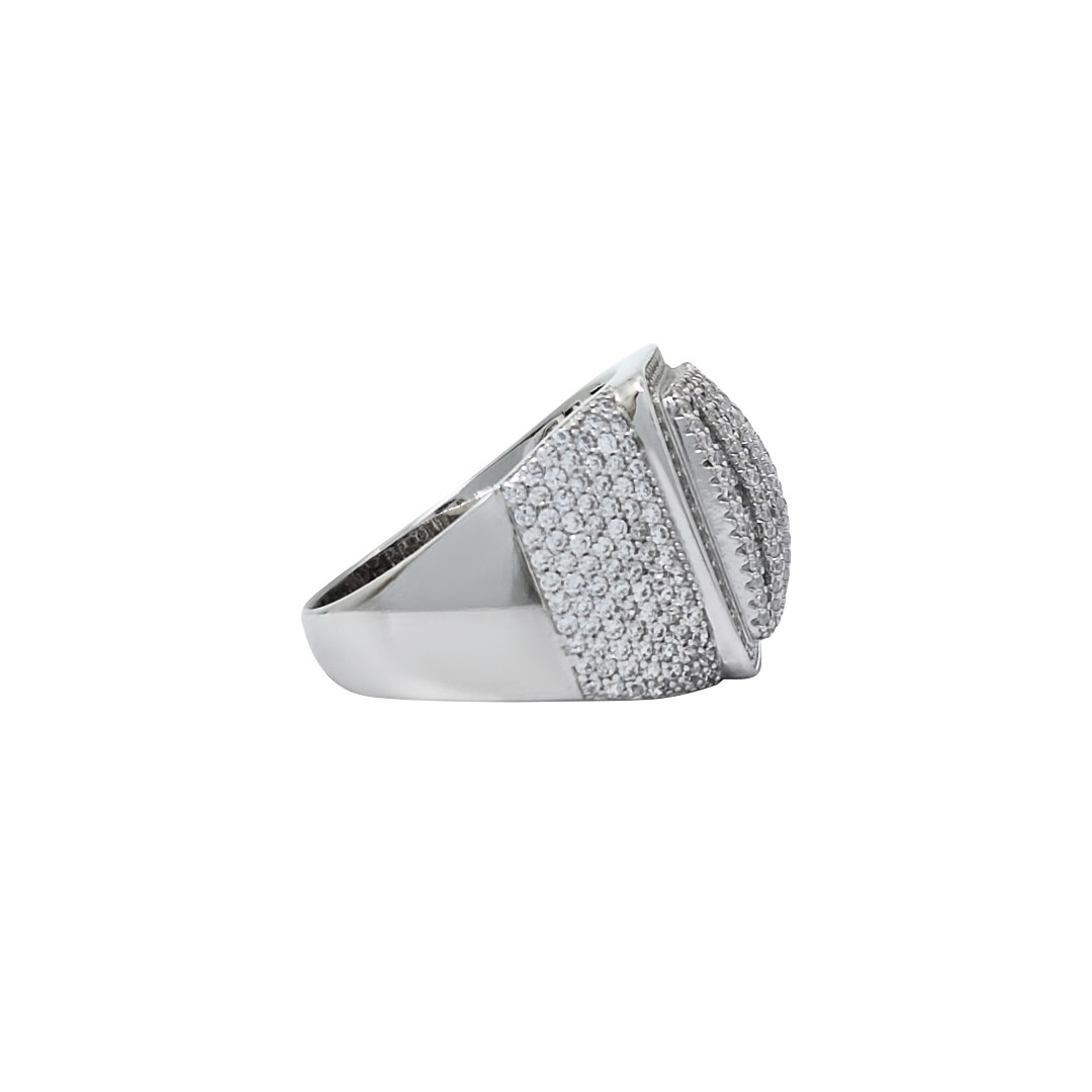 Silver Square CZ Ring