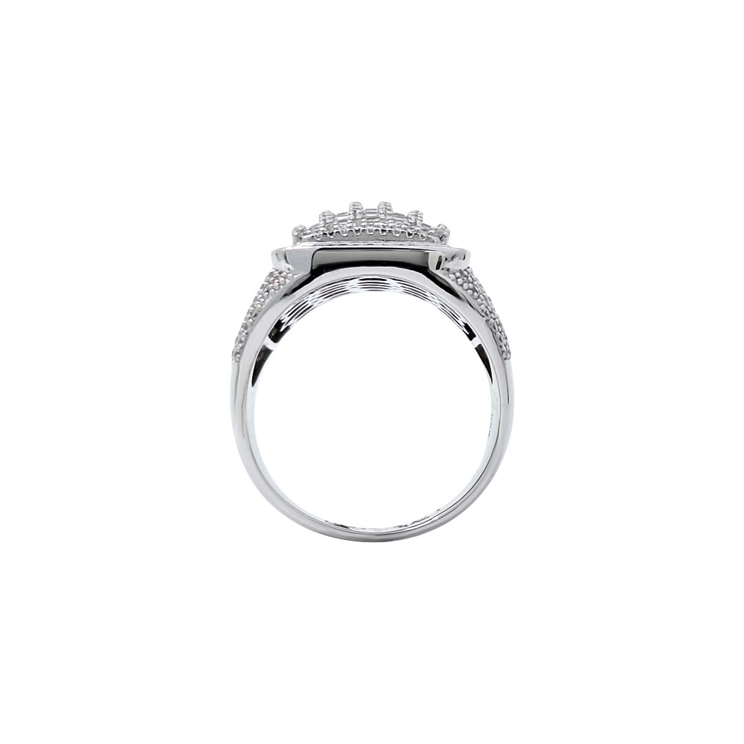 Silver Square CZ Ring