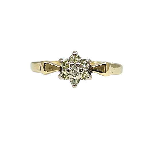 18ct Yellow Gold Diamond Cluster Ring