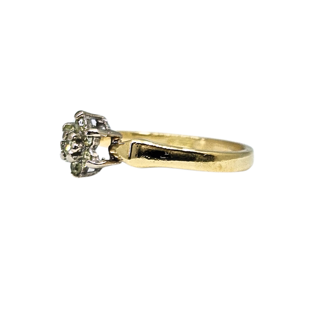 18ct Yellow Gold Diamond Cluster Ring