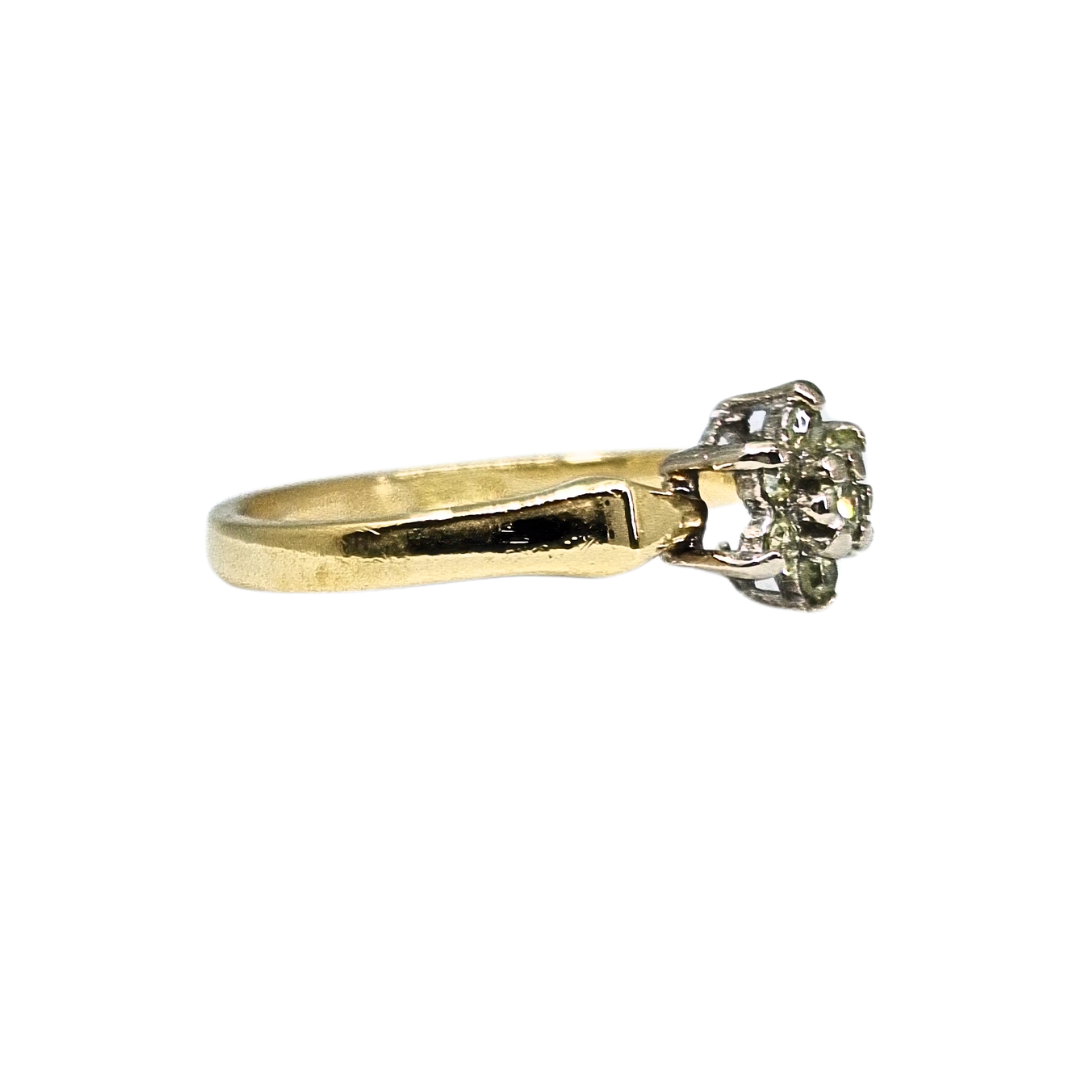 18ct Yellow Gold Diamond Cluster Ring