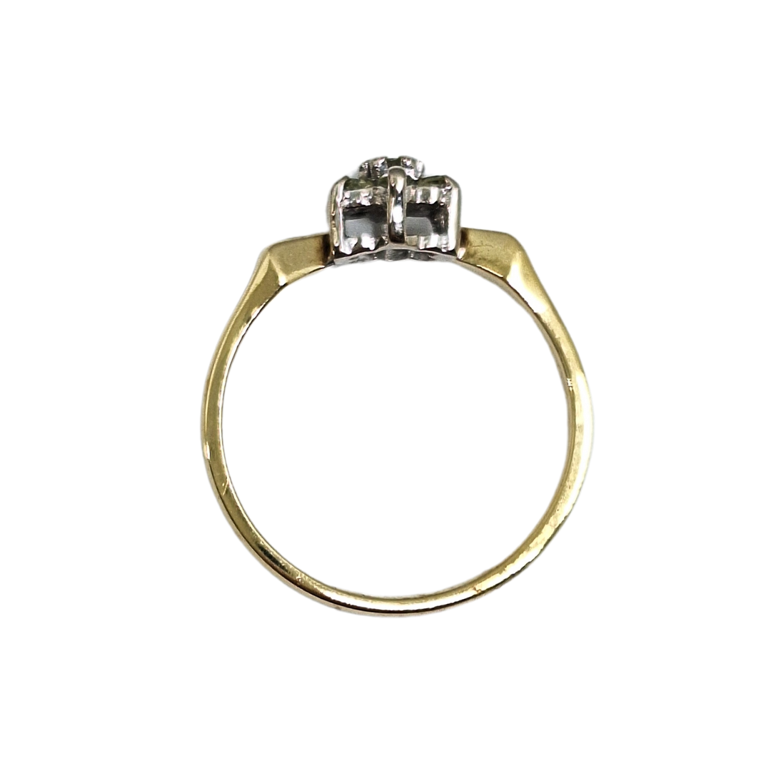 18ct Yellow Gold Diamond Cluster Ring