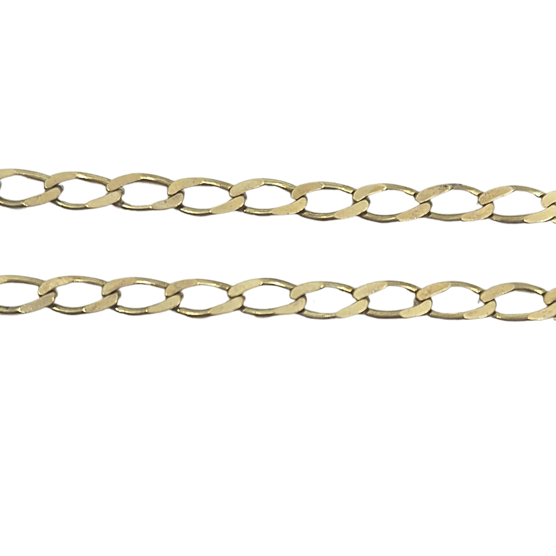 9ct Yellow Gold Curb Chain 30"