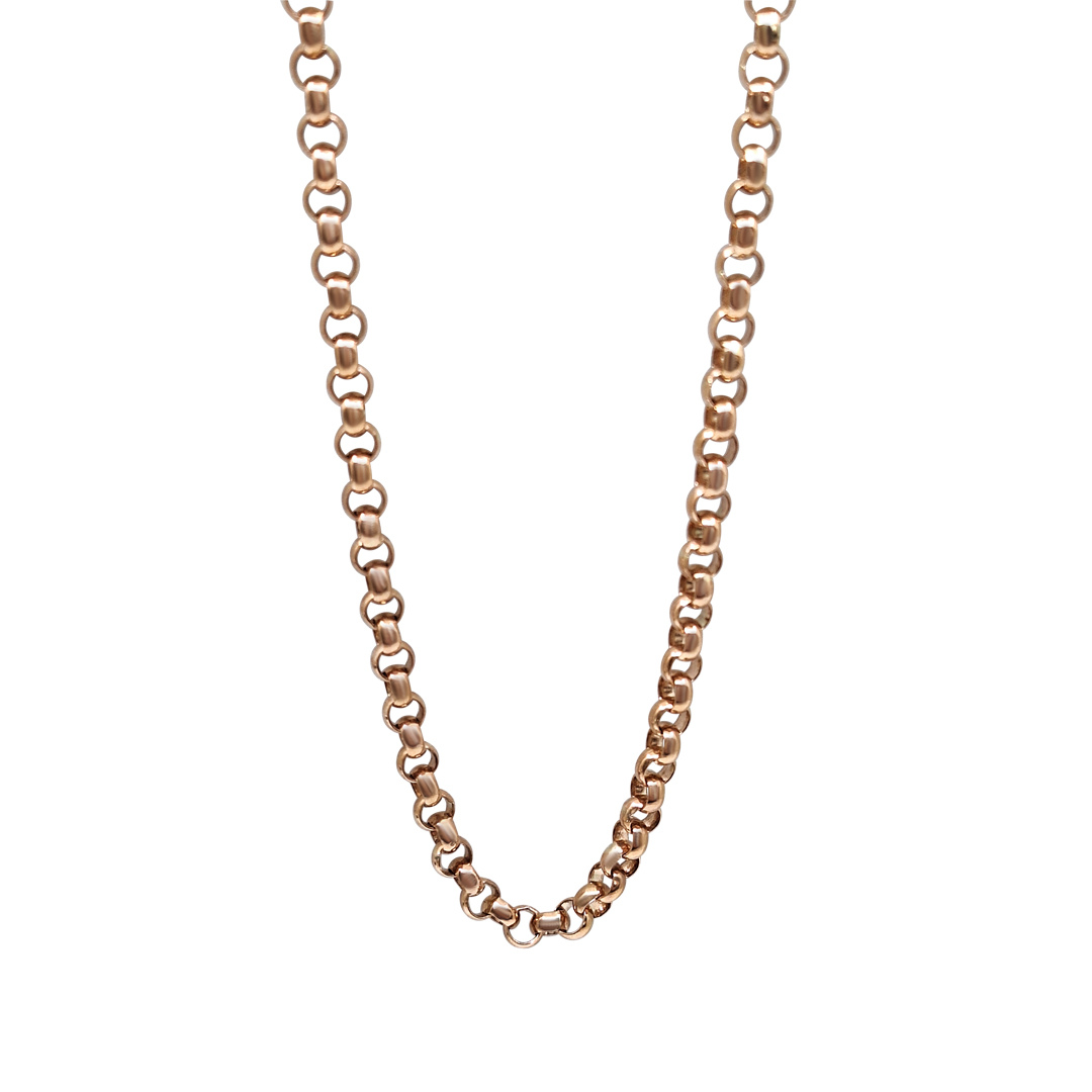 9ct Rose Gold Belcher Chain 20"