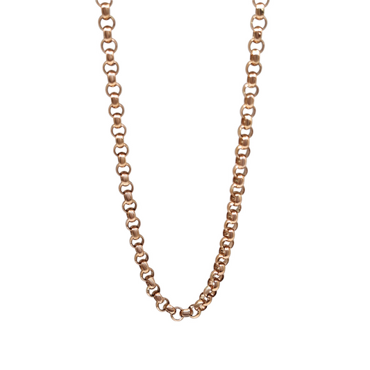 9ct Rose Gold Belcher Chain 20"