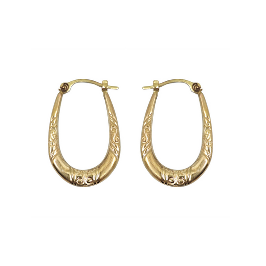 9ct Yellow Gold Creole Earrings