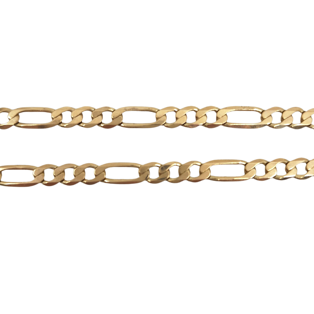 9ct Yellow Gold Figaro Chain 30"