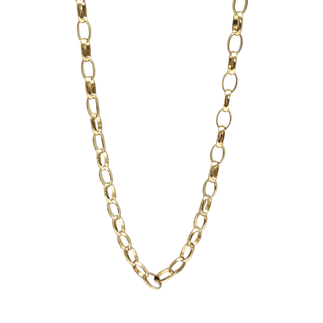 9ct Yellow Gold Belcher Chain 34"