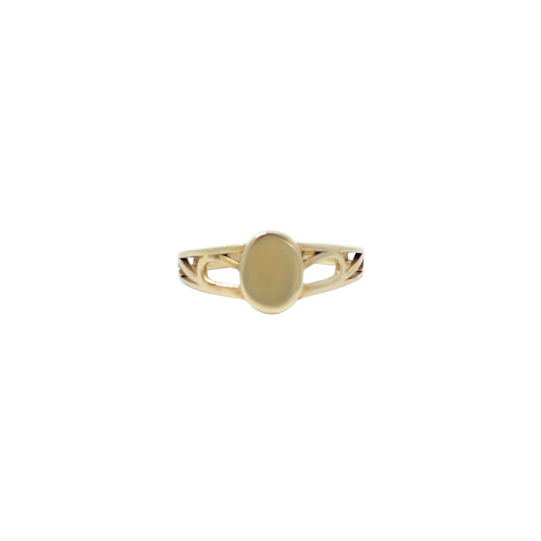 9ct Yellow Gold Children's Oval Signet Ring