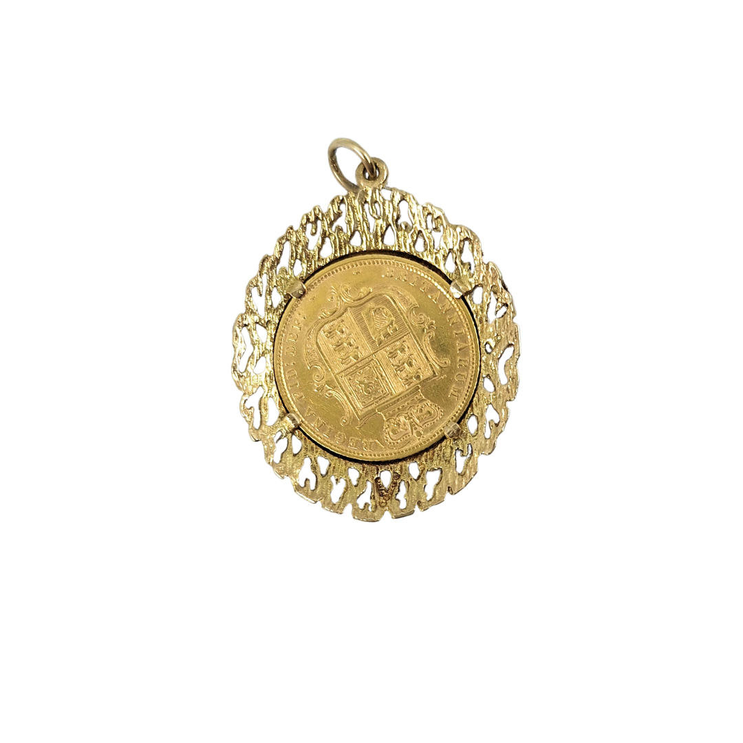 Half Sovereign & 9ct Gold Pendant