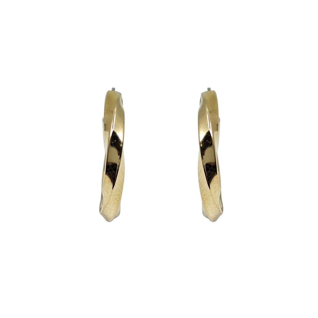 18ct Yellow Gold Twist Hoop Earrings