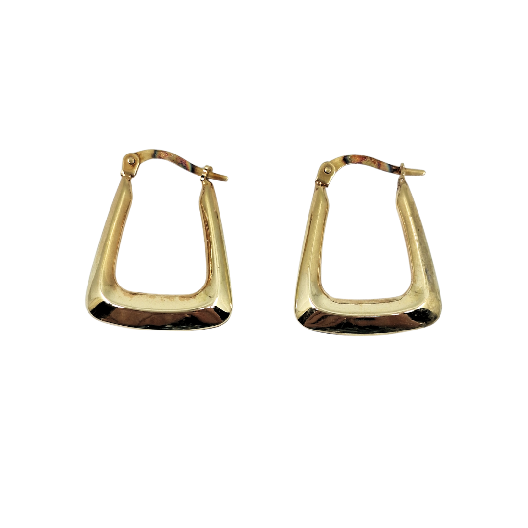 9ct Gold Plain Handbag Style Creole Earrings