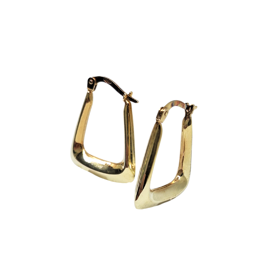 9ct Gold Plain Handbag Style Creole Earrings