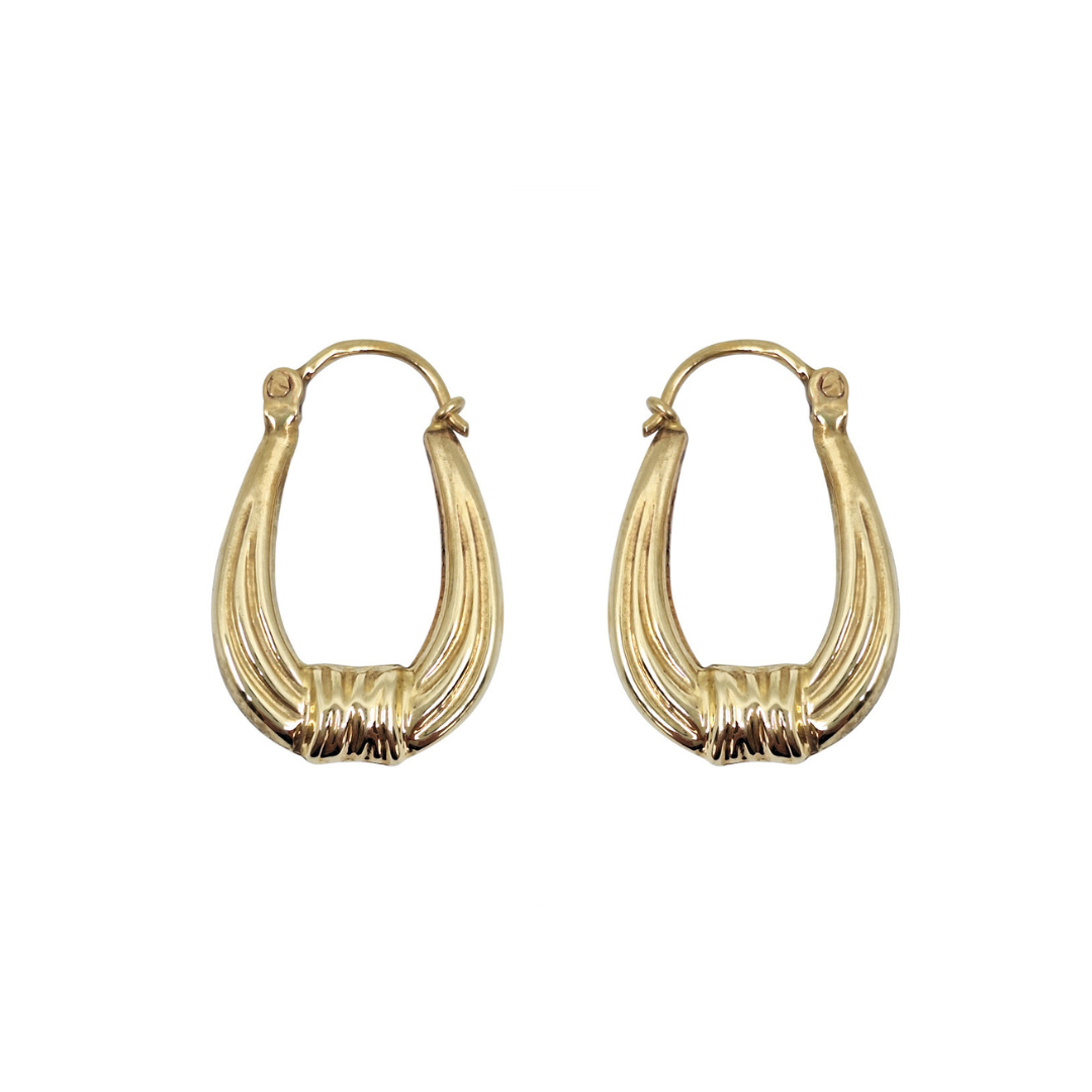 9ct Yellow Gold Creole Earrings