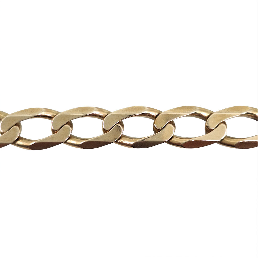 9ct Yellow Gold Curb Bracelet 8"