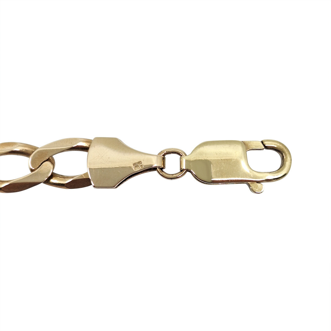 9ct Yellow Gold Curb Bracelet 8"