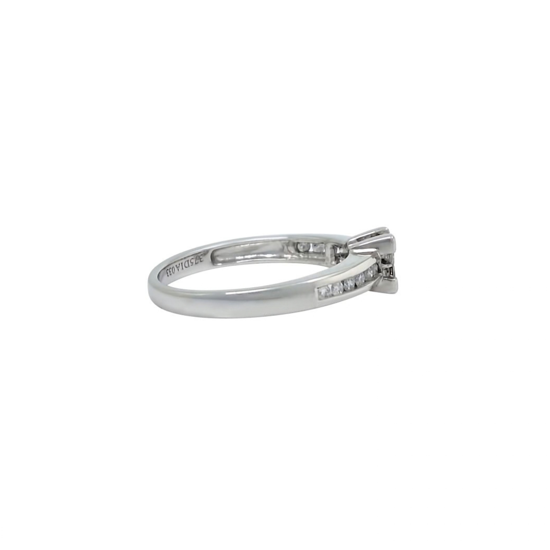 9ct White Gold Tile Set Diamond Ring 0.33ct