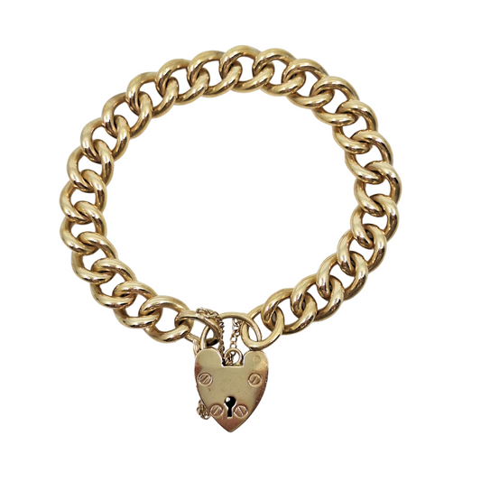 9ct Yellow Gold Classic Curb Charm Bracelet