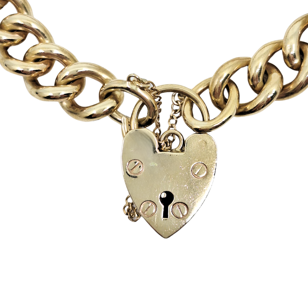 9ct Yellow Gold Classic Curb Charm Bracelet