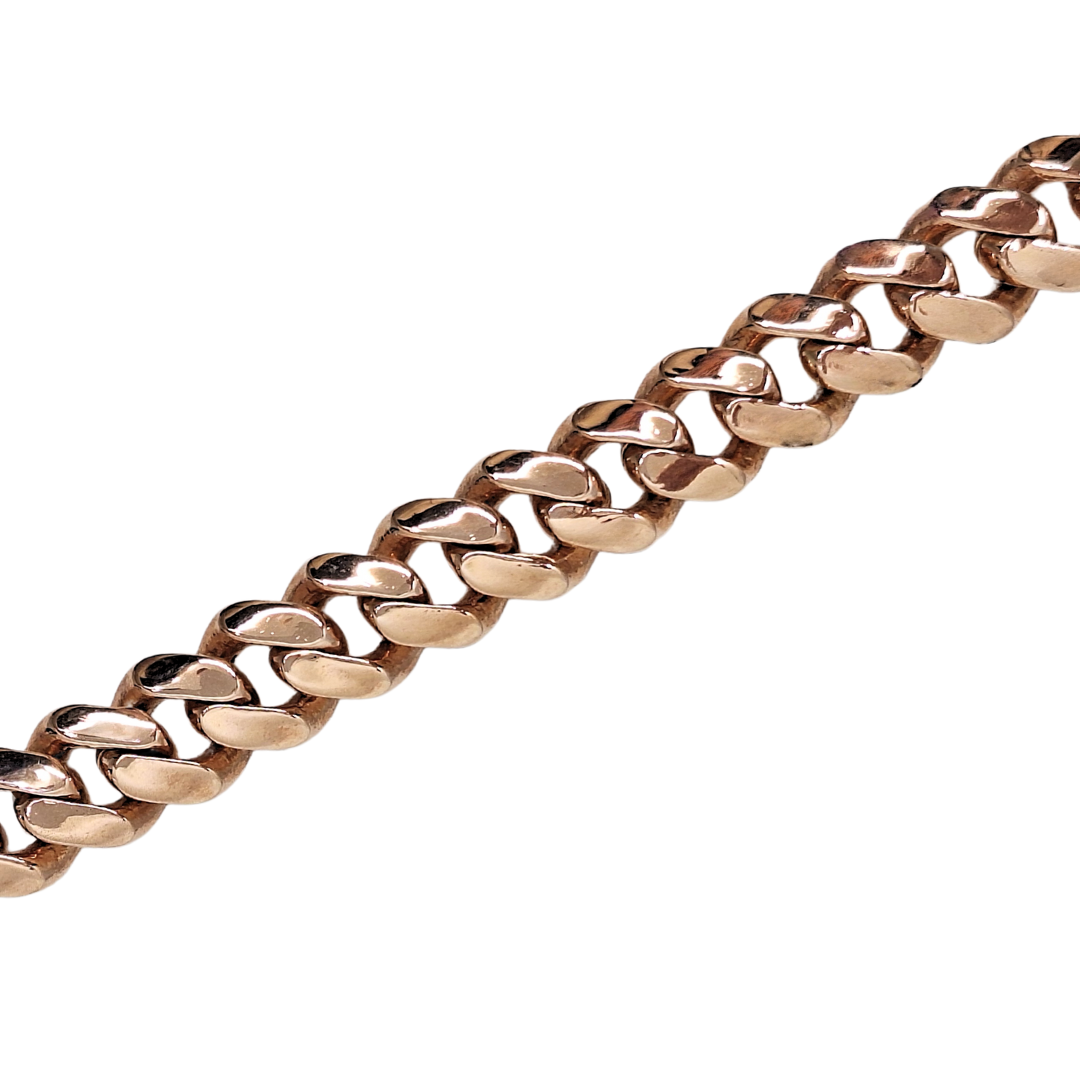 9ct Rose Gold Cuban Curb Bracelet