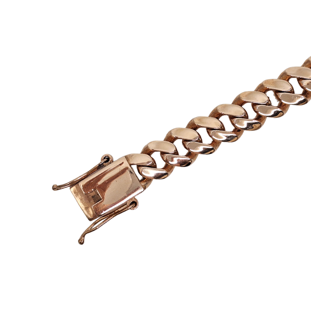 9ct Rose Gold Cuban Curb Bracelet