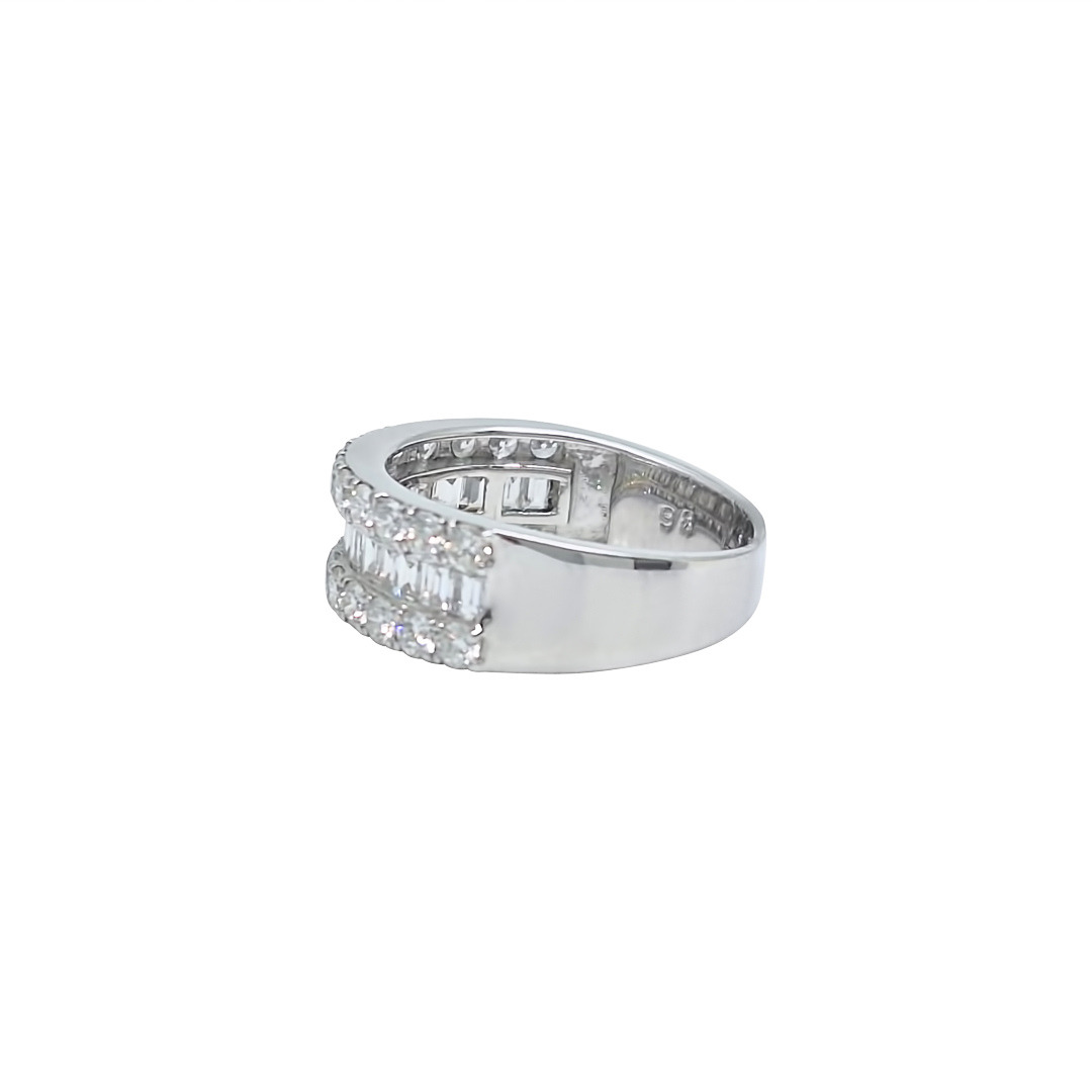18ct White Gold Diamond Band Ring 0.98ct