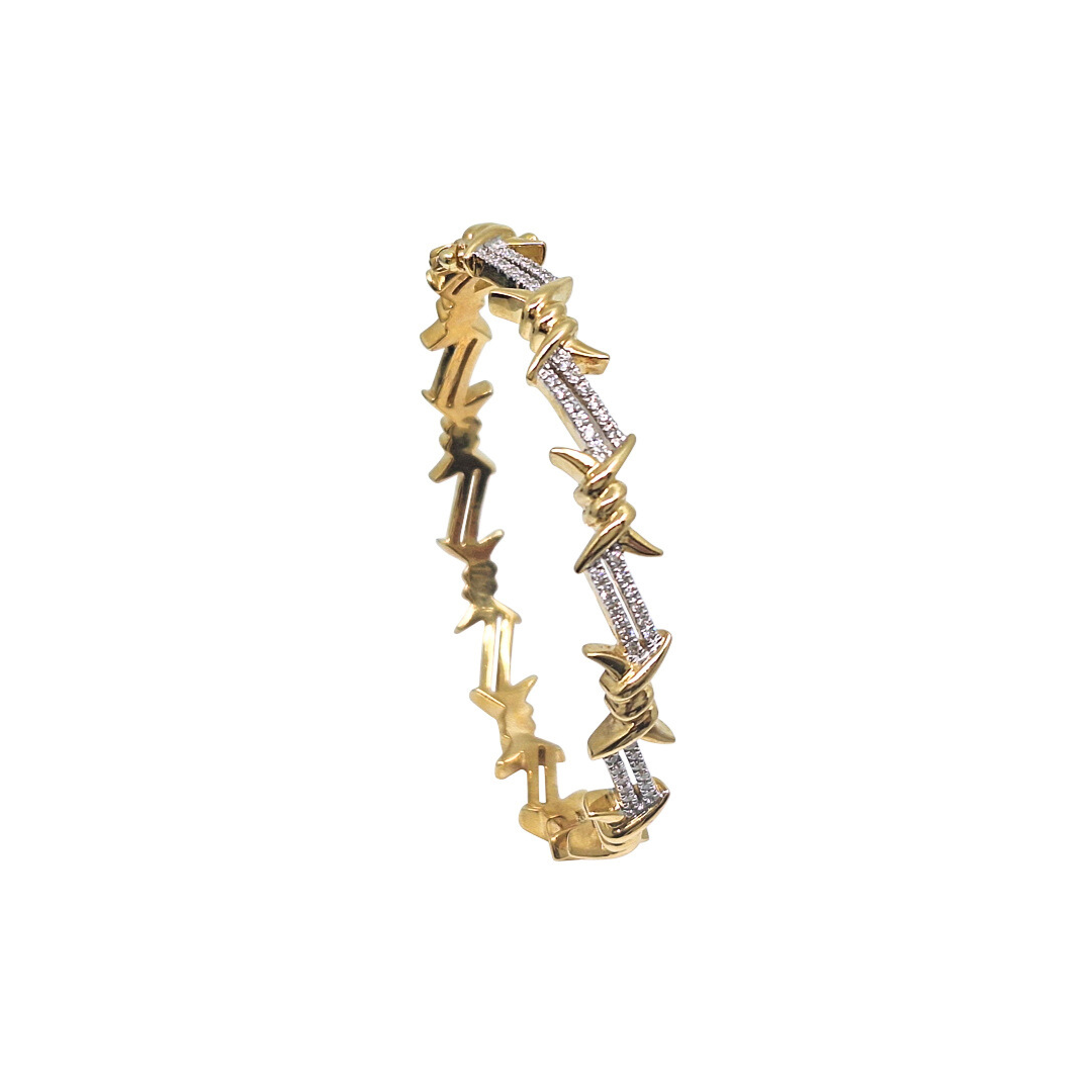 18ct Yellow Gold Diamond Bangle