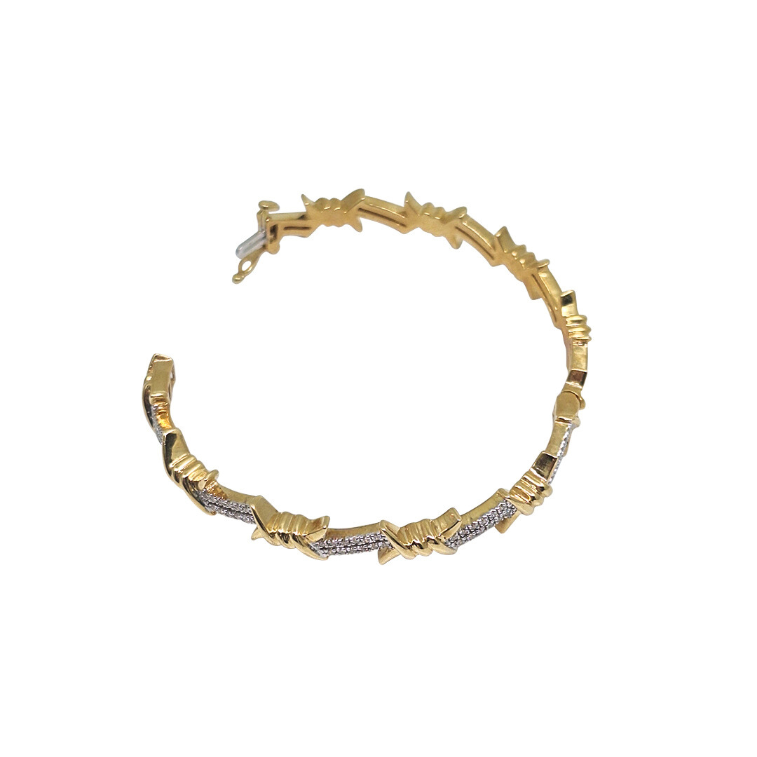 18ct Yellow Gold Diamond Bangle