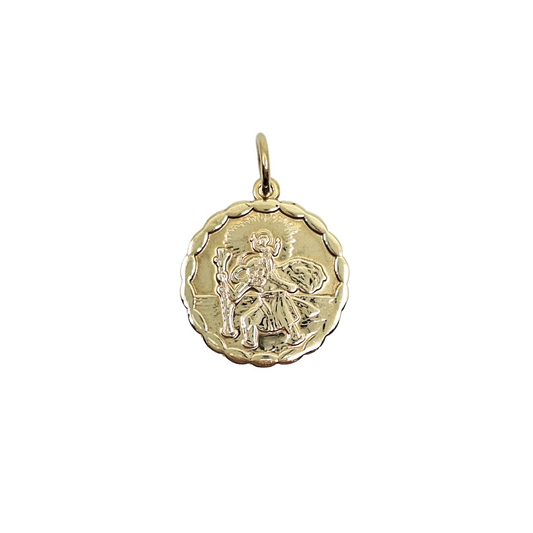 9ct Yellow Gold St Christopher Pendant