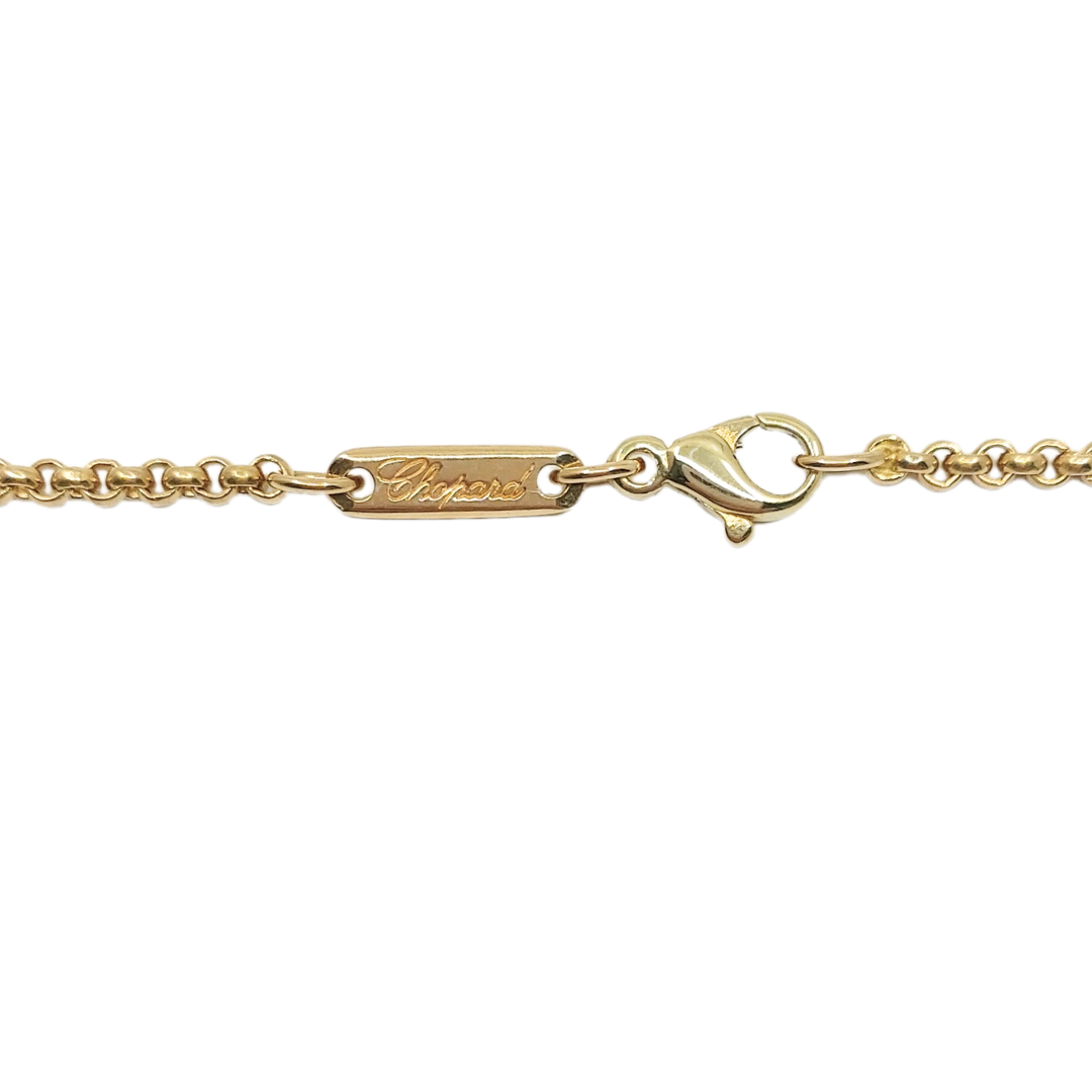 18ct Yellow Gold Chopard Happy Diamonds Teddy Bear Pendant & Chain