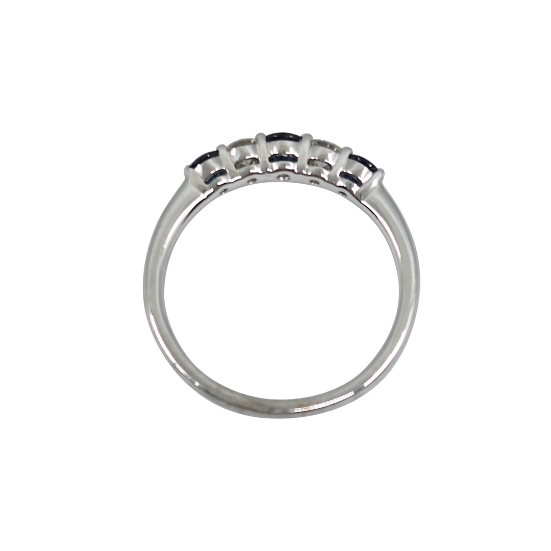 18ct White Gold Sapphire & Diamond Eternity Ring