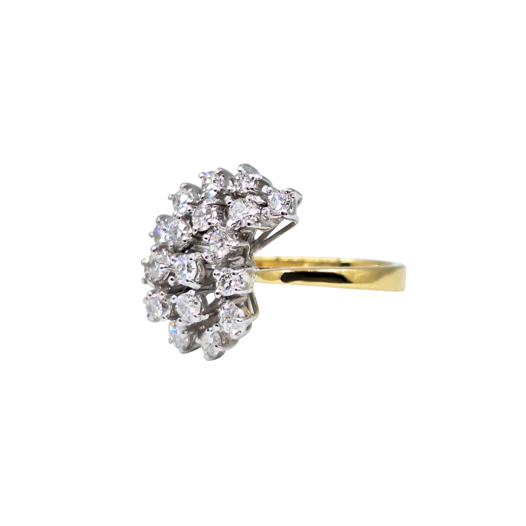 18ct Gold & Diamond Cluster Ring