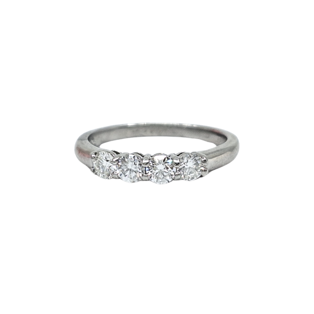 18ct White Gold Four Stone Diamond Ring 0.50ct