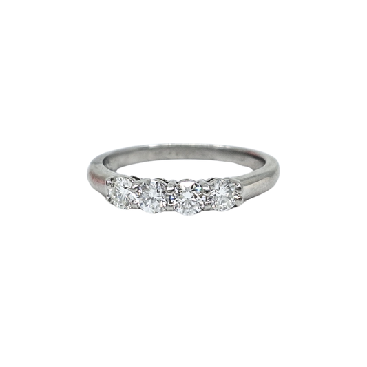 18ct White Gold Four Stone Diamond Ring 0.50ct