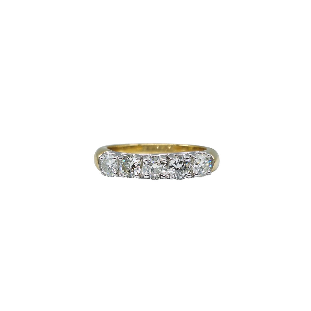 18ct Yellow Gold Five Stone Diamond Ring