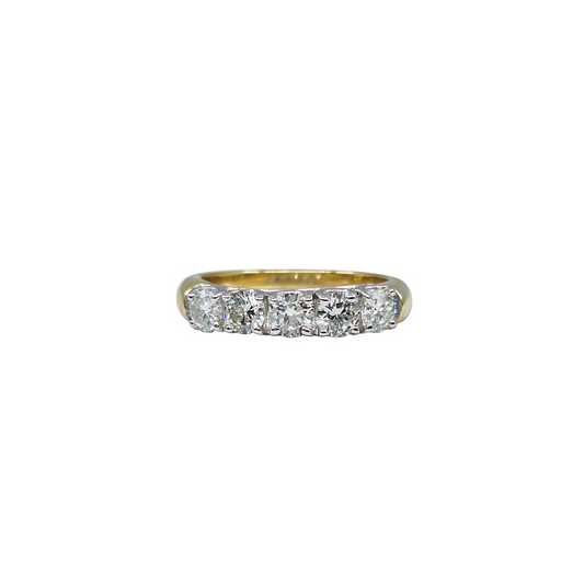 18ct Yellow Gold Five Stone Diamond Ring