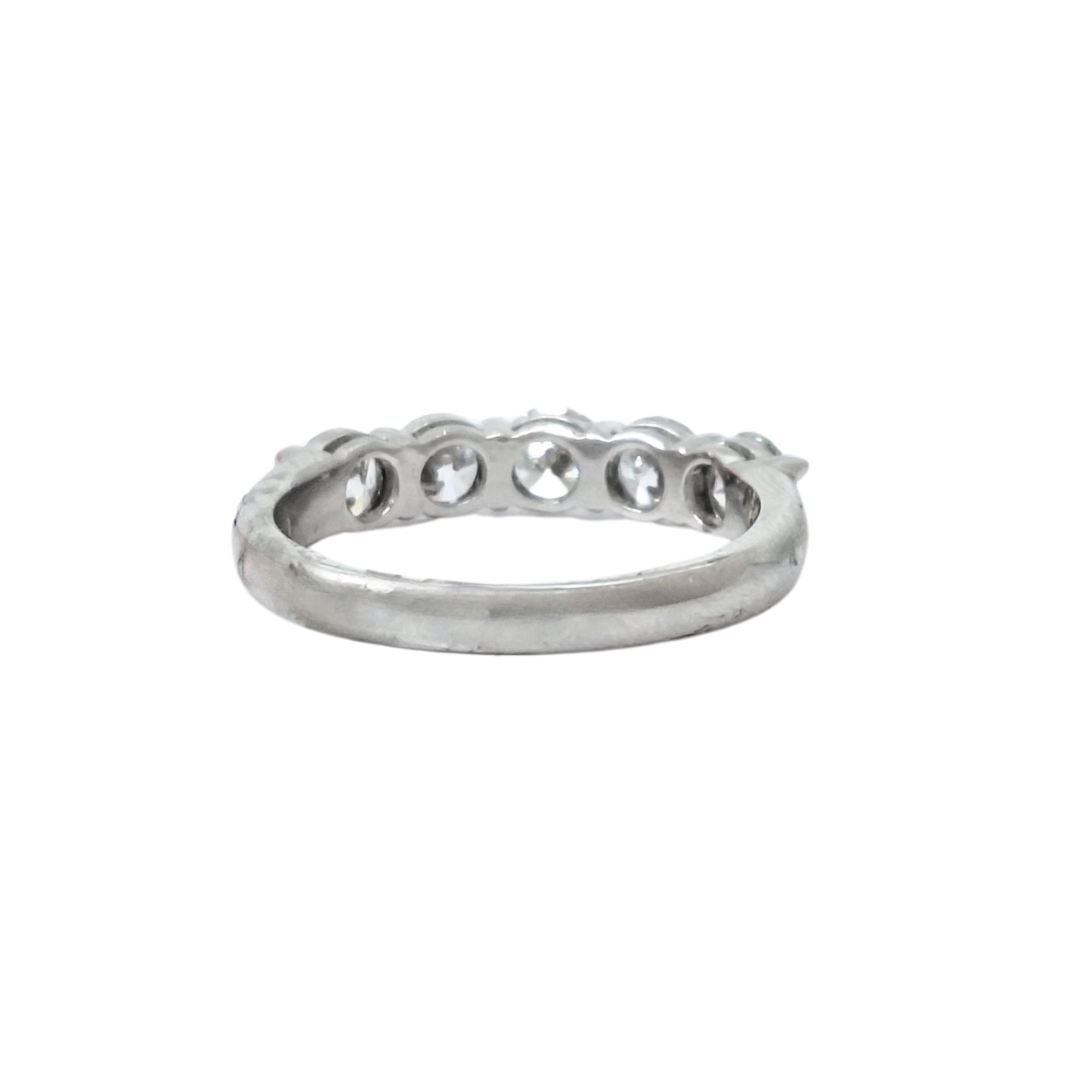18ct White Gold Five Stone Diamond Ring 1.36ct
