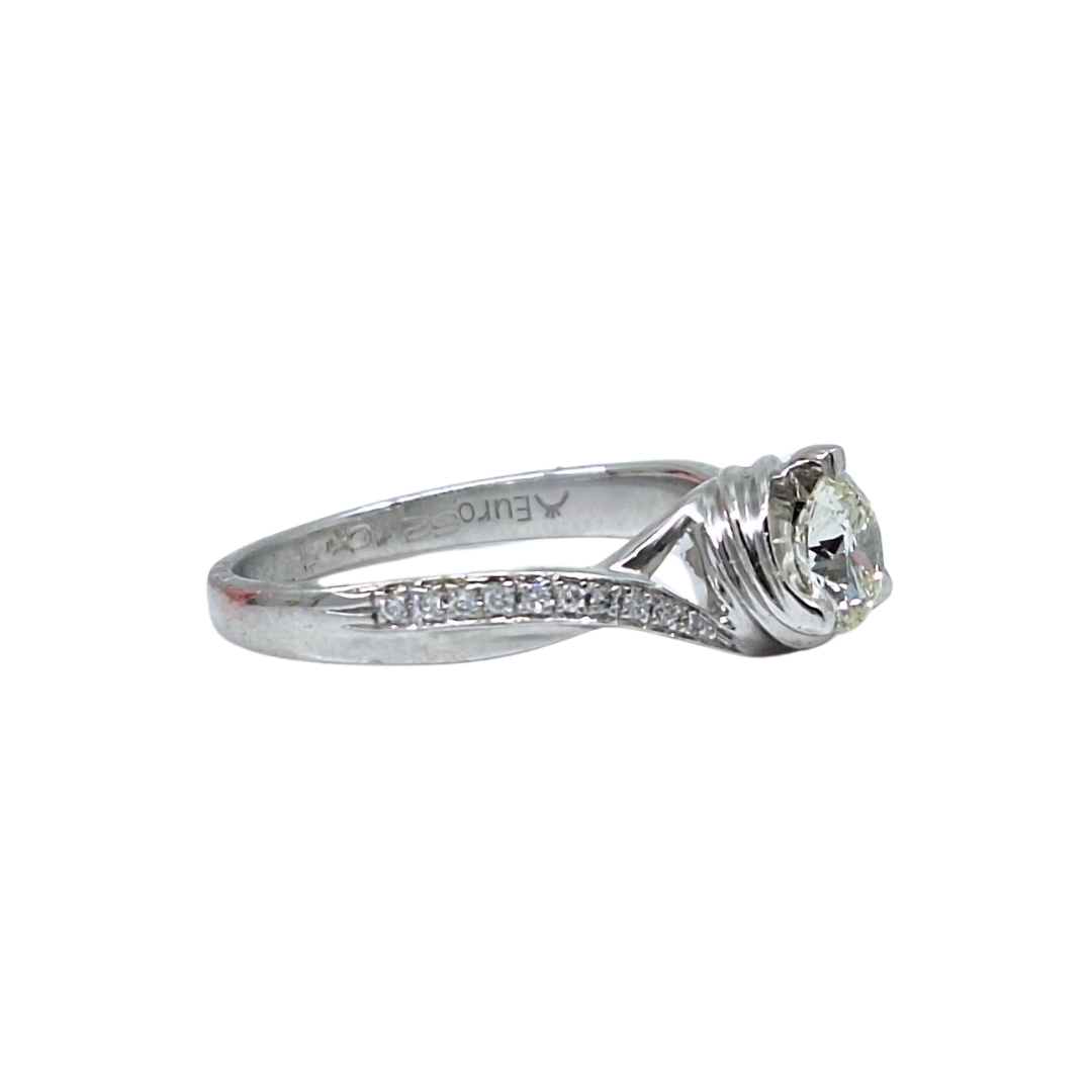 18ct White Gold Diamond Solitaire Ring 0.62ct