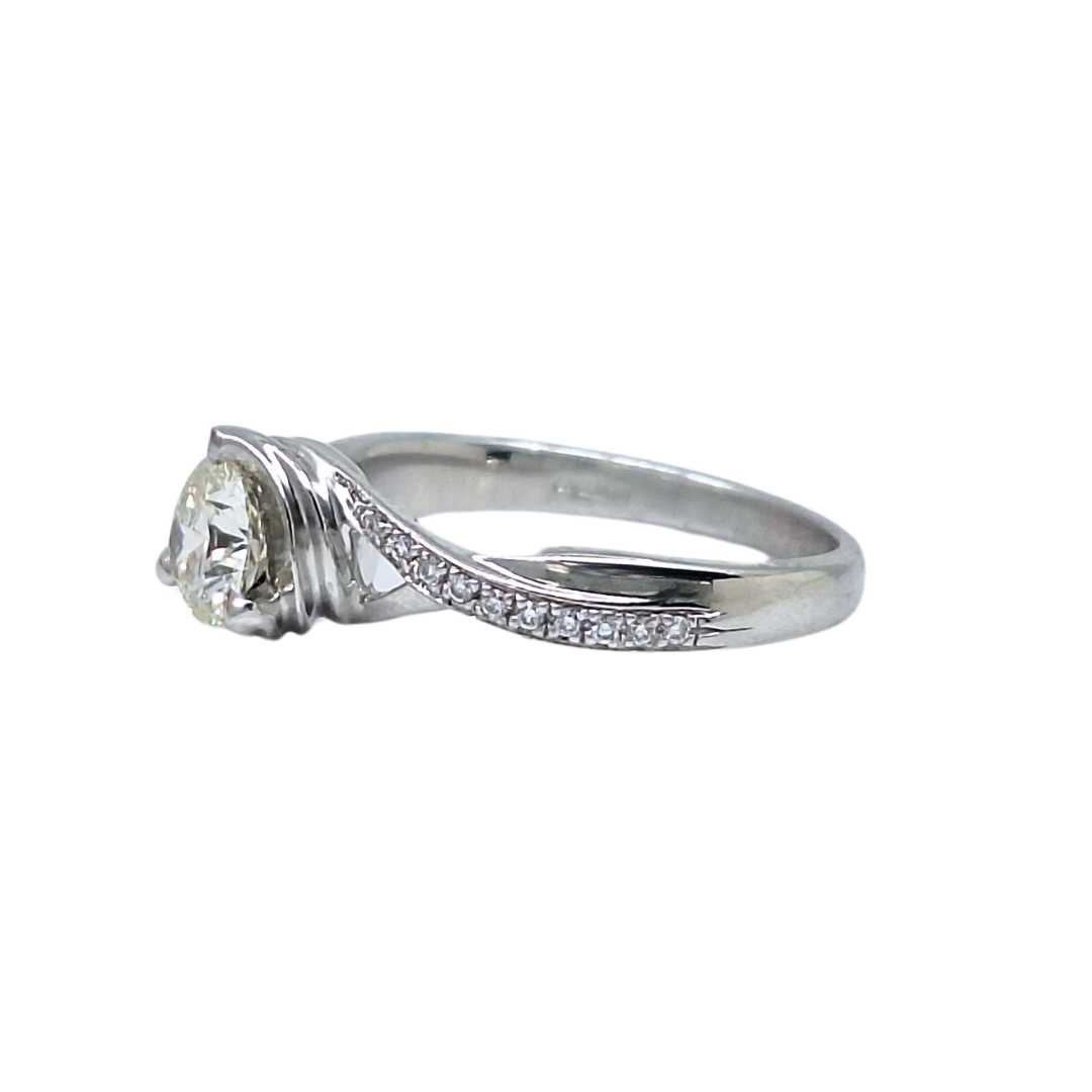 18ct White Gold Diamond Solitaire Ring 0.62ct