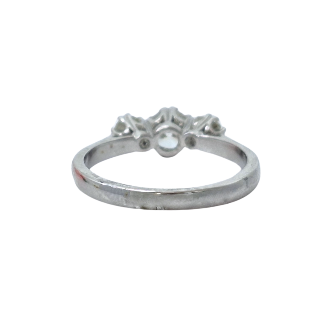 18ct White Gold Three Stone Diamond Ring 1.13ct
