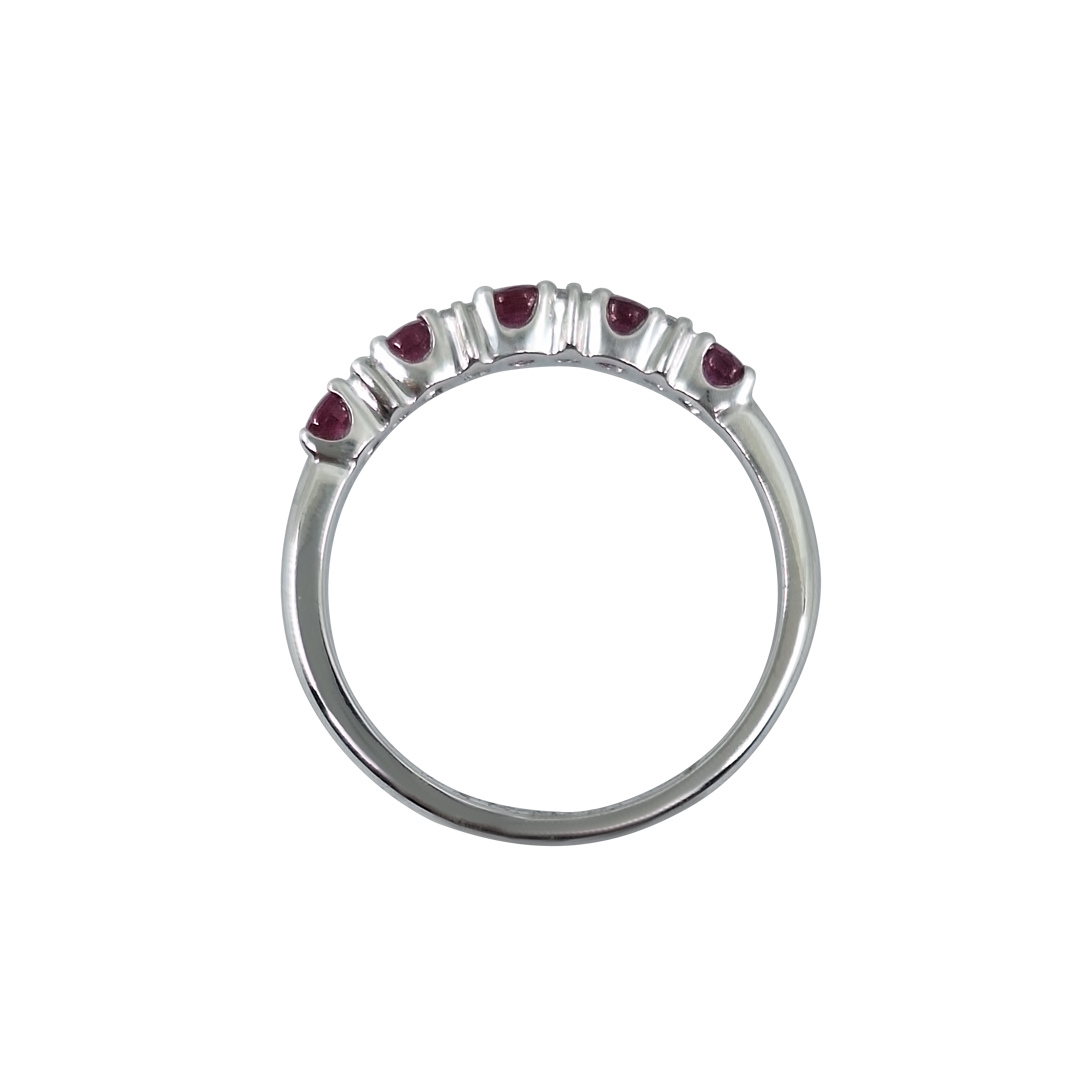 18ct White Gold Ruby & Diamond Eternity Ring