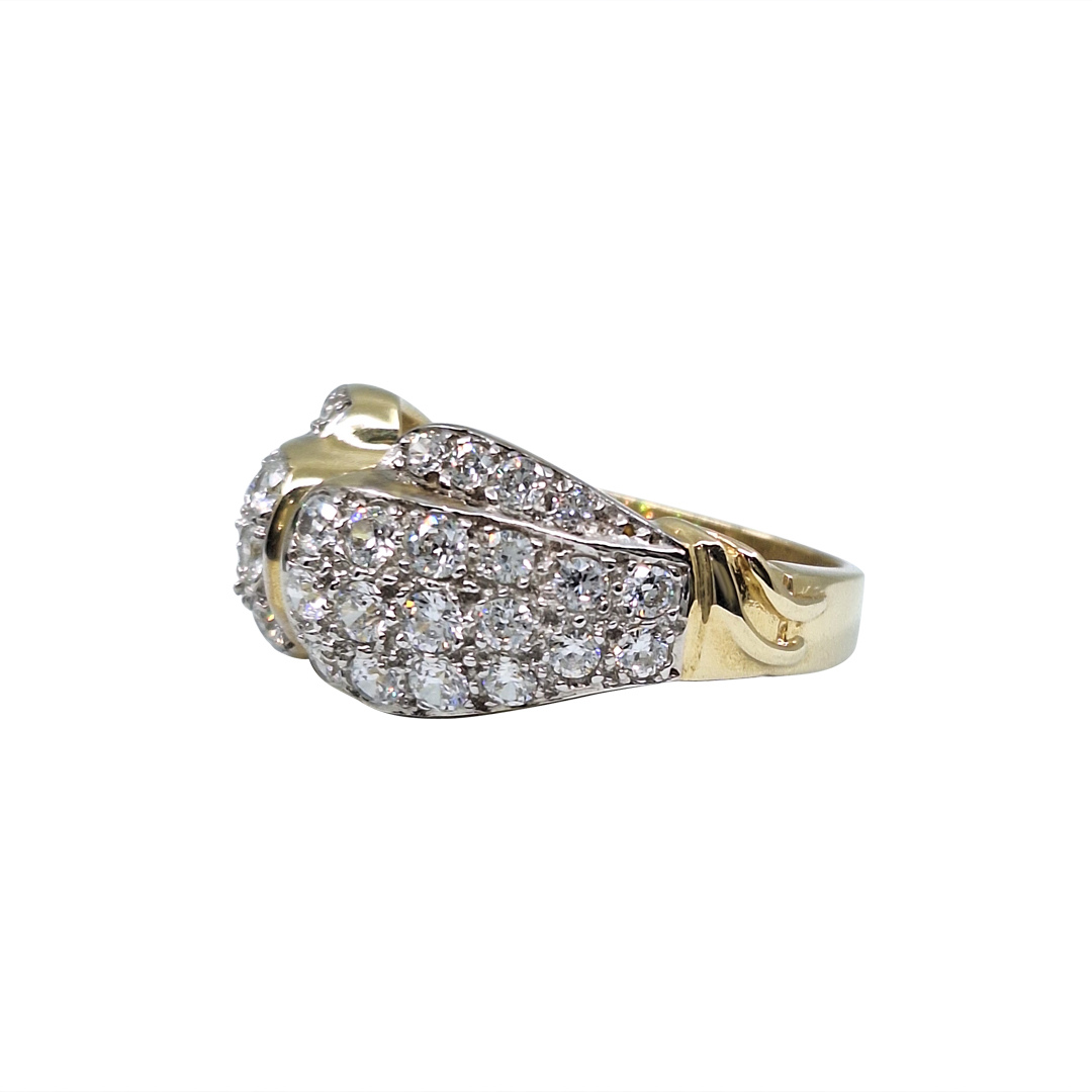 9ct Yellow Gold Cubic Zirconia Boxing Glove Ring