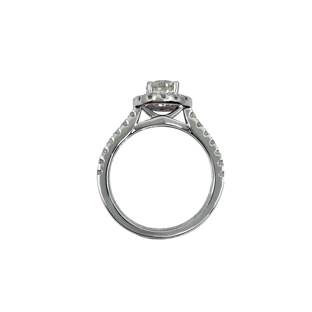 Platinum Diamond Halo Ring