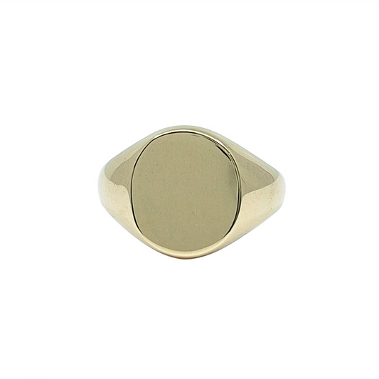 9ct Yellow Gold Oval Signet Ring