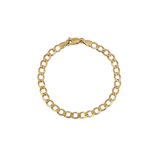 9ct Yellow Gold Child's Curb Bracelet 6"