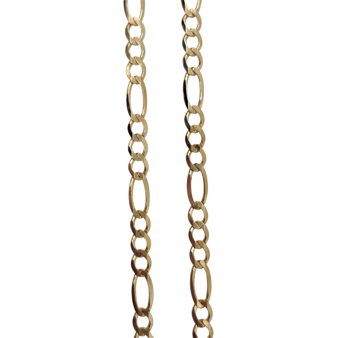 9ct Yellow Gold Figaro Chain 18"