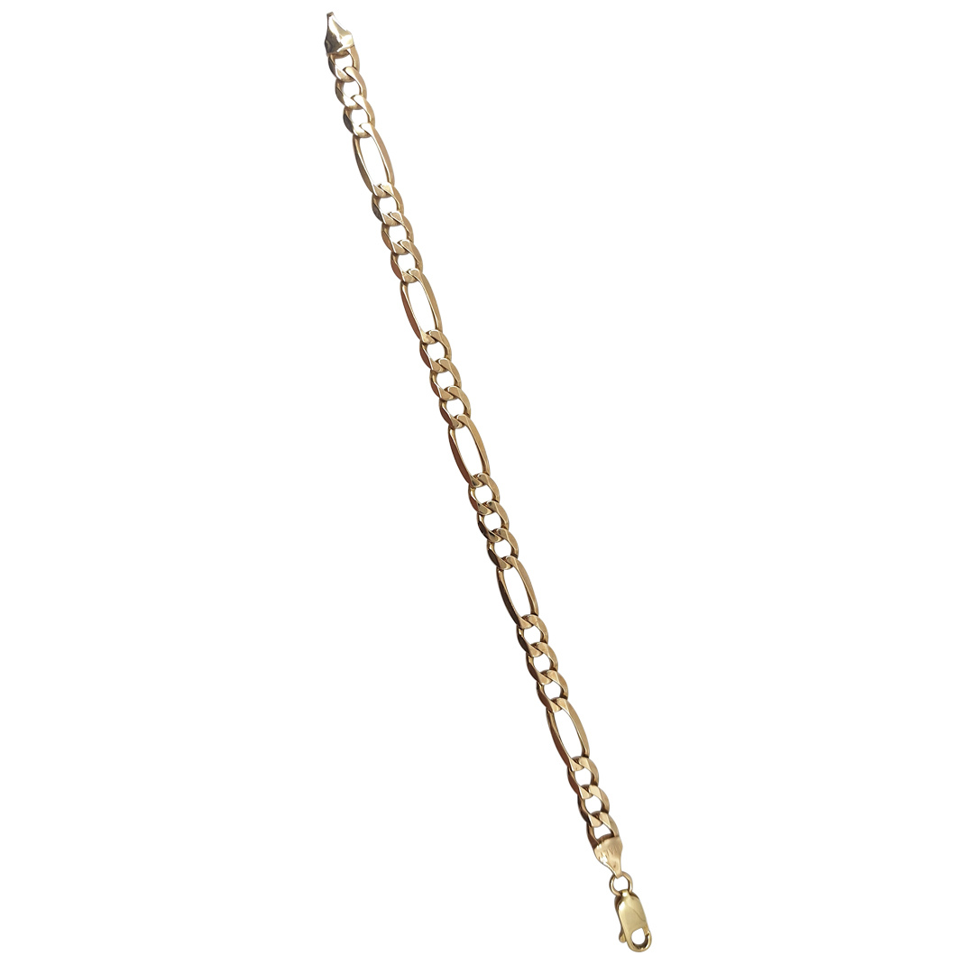 9ct Yellow Gold Figaro Bracelet