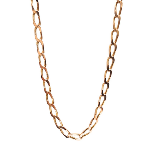 9ct Rose Gold Curb Chain 36"