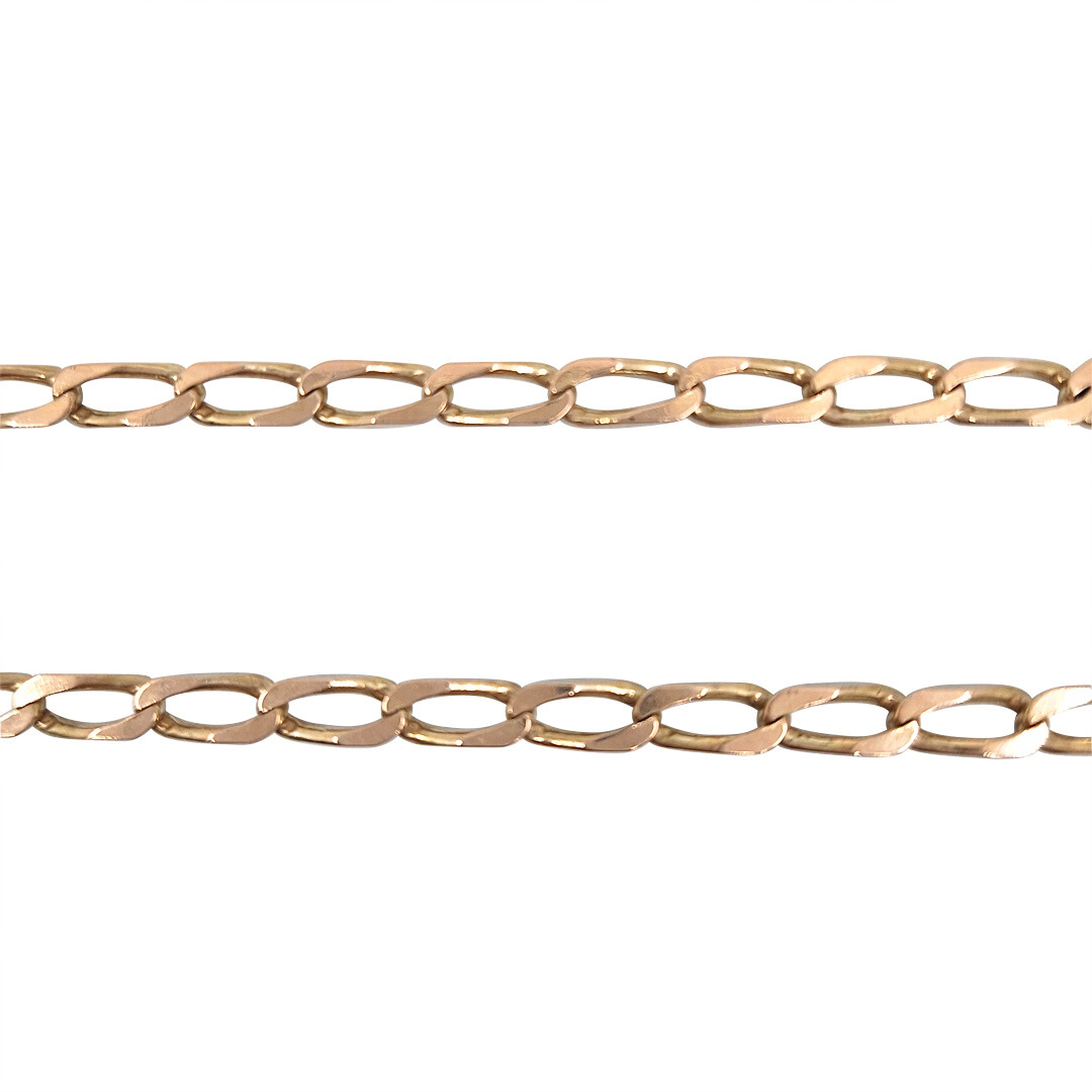 9ct Rose Gold Curb Chain 36"